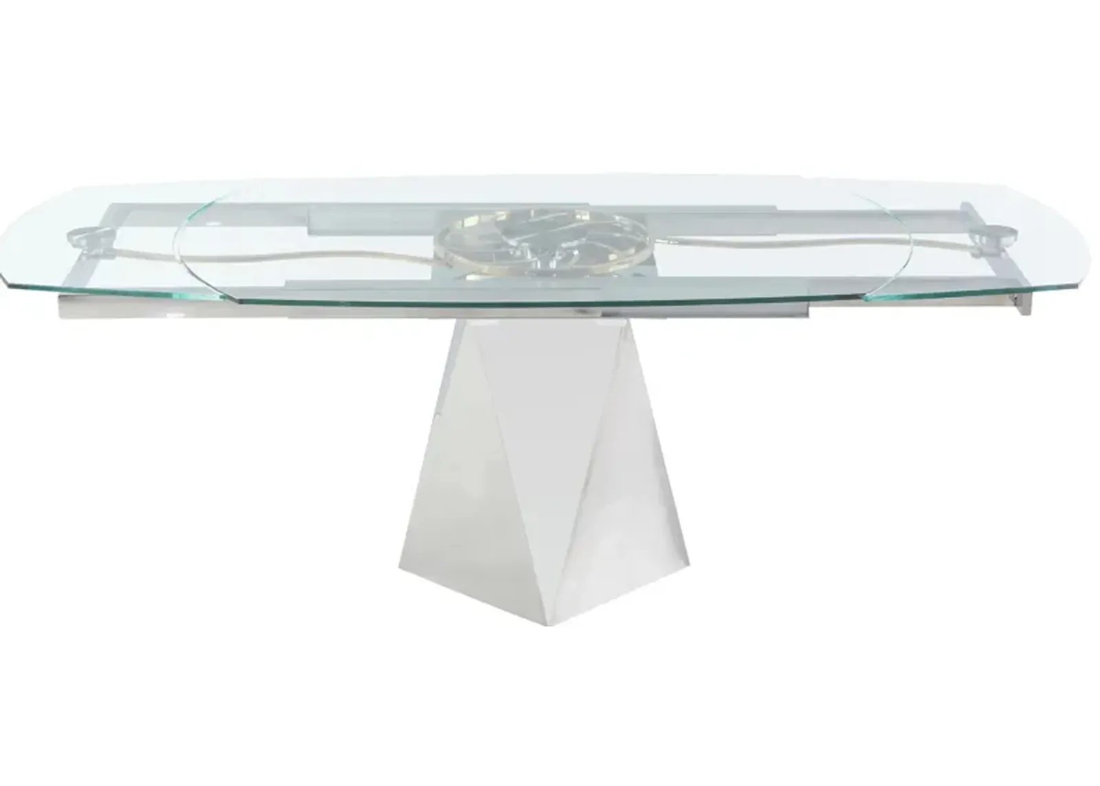 Gloria Dining Table in Silver by Chintaly Imports