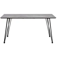 Heather Dining Table in Brown and Black by Chintaly Imports