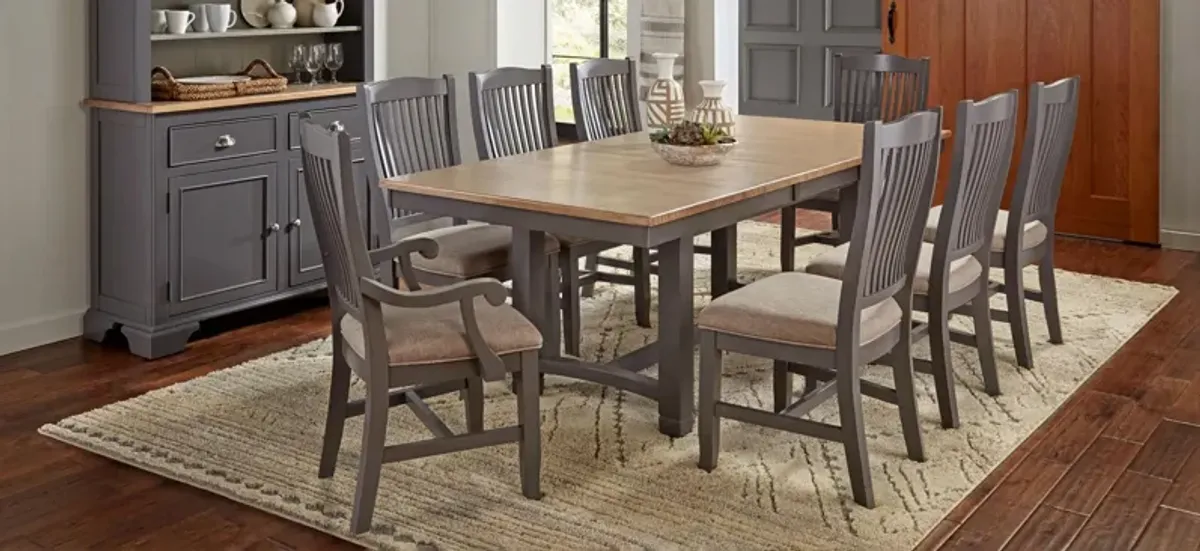 Port Townsend Rectangular Trestle Single Leaf Dining Table