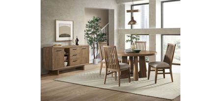 Landmark Round Table in Weathered Oak by Intercon