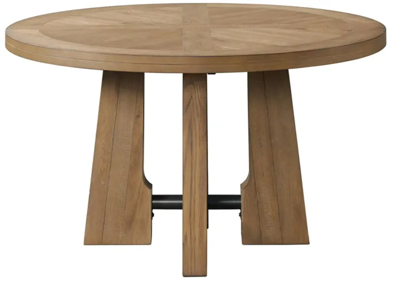 Landmark Round Table in Weathered Oak by Intercon