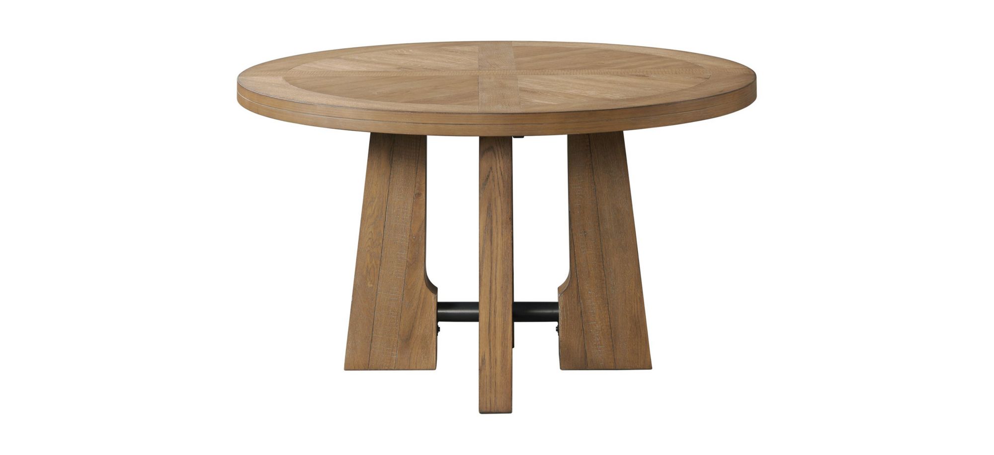 Landmark Round Table in Weathered Oak by Intercon
