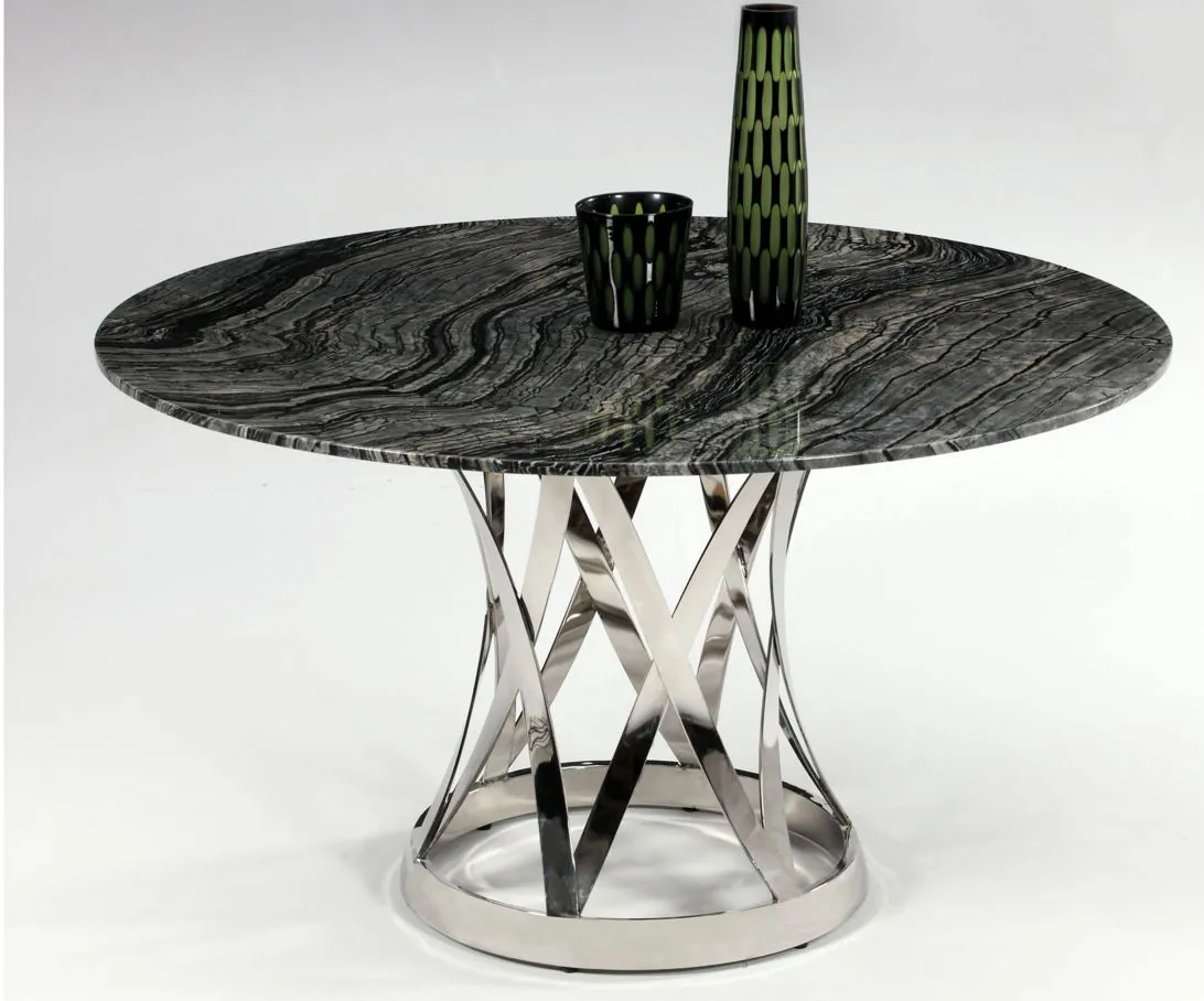 Janet Dining Table in Gray by Chintaly Imports