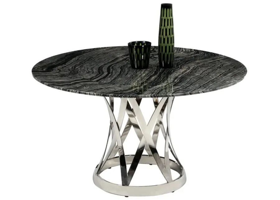Janet Dining Table in Gray by Chintaly Imports