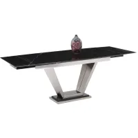 Jessy Dining Table in Black by Chintaly Imports
