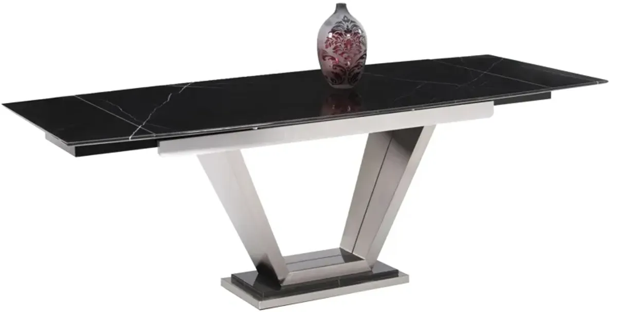 Jessy Dining Table in Black by Chintaly Imports