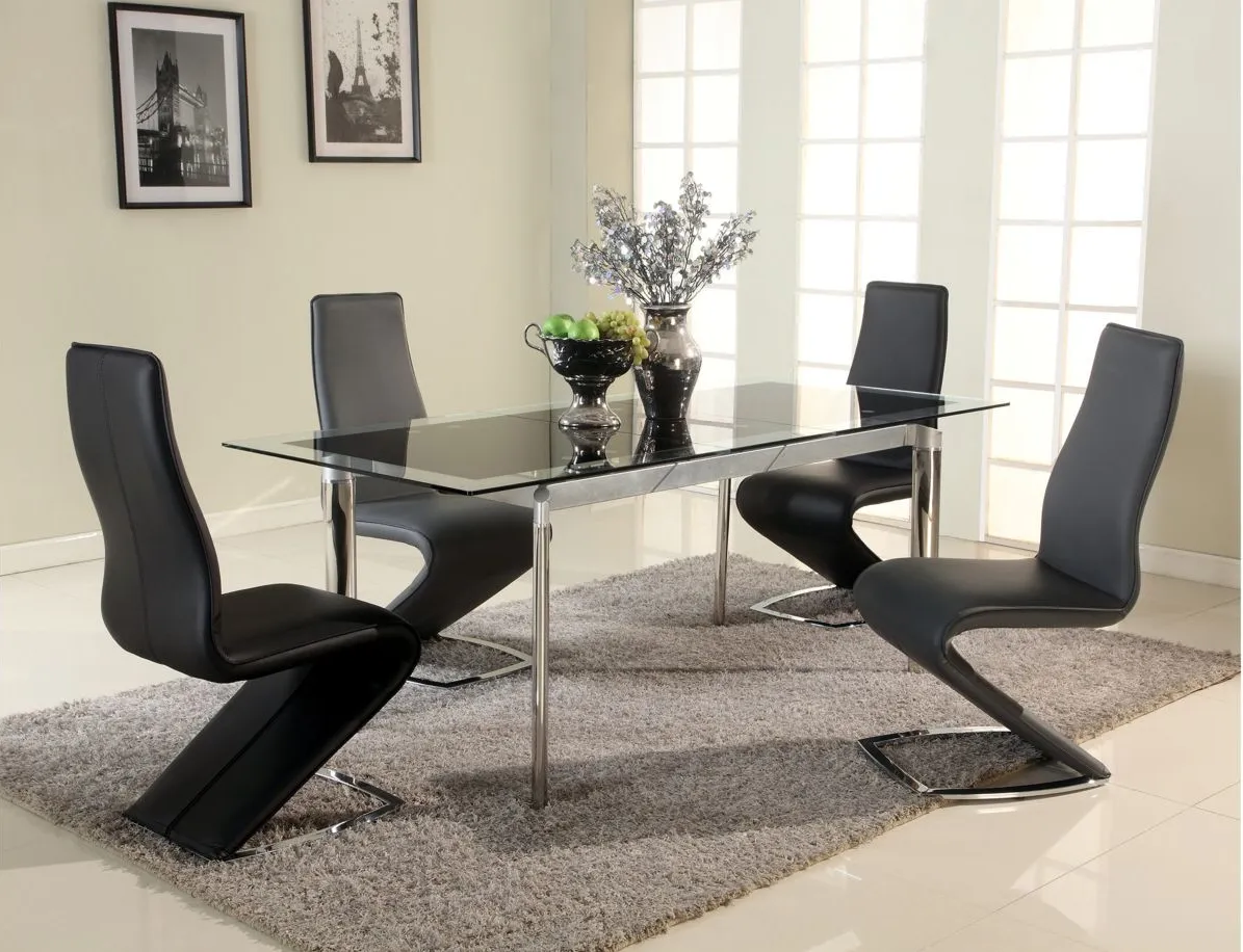Tarra Dining Table in Black by Chintaly Imports