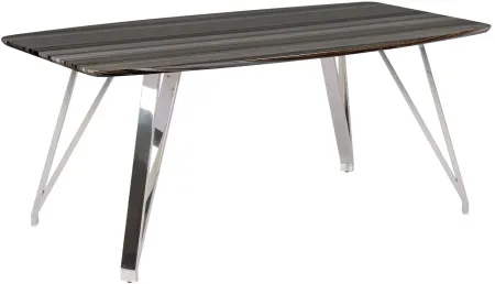 Leslie Dining Table in Gray by Chintaly Imports