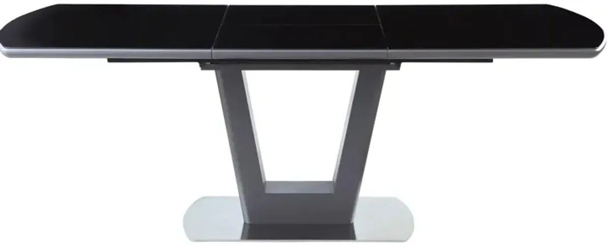 Surie Dining Table in Black and Gray by Chintaly Imports