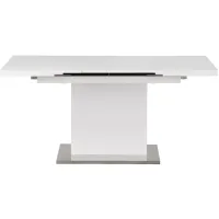 Vanessia Dining Table in White by Chintaly Imports
