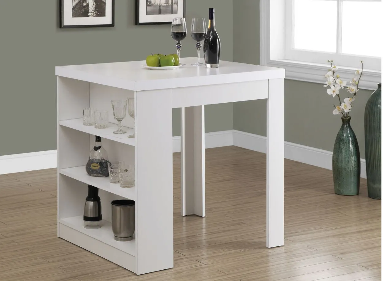 Santa Cruz Counter-Height Dining Table in White by Monarch Specialties