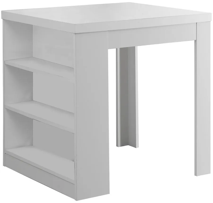 Santa Cruz Counter-Height Dining Table in White by Monarch Specialties