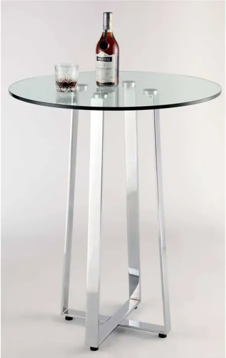 Cambers Counter-Height Dining Table in Silver by Chintaly Imports
