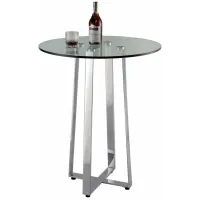 Cambers Counter-Height Dining Table in Silver by Chintaly Imports
