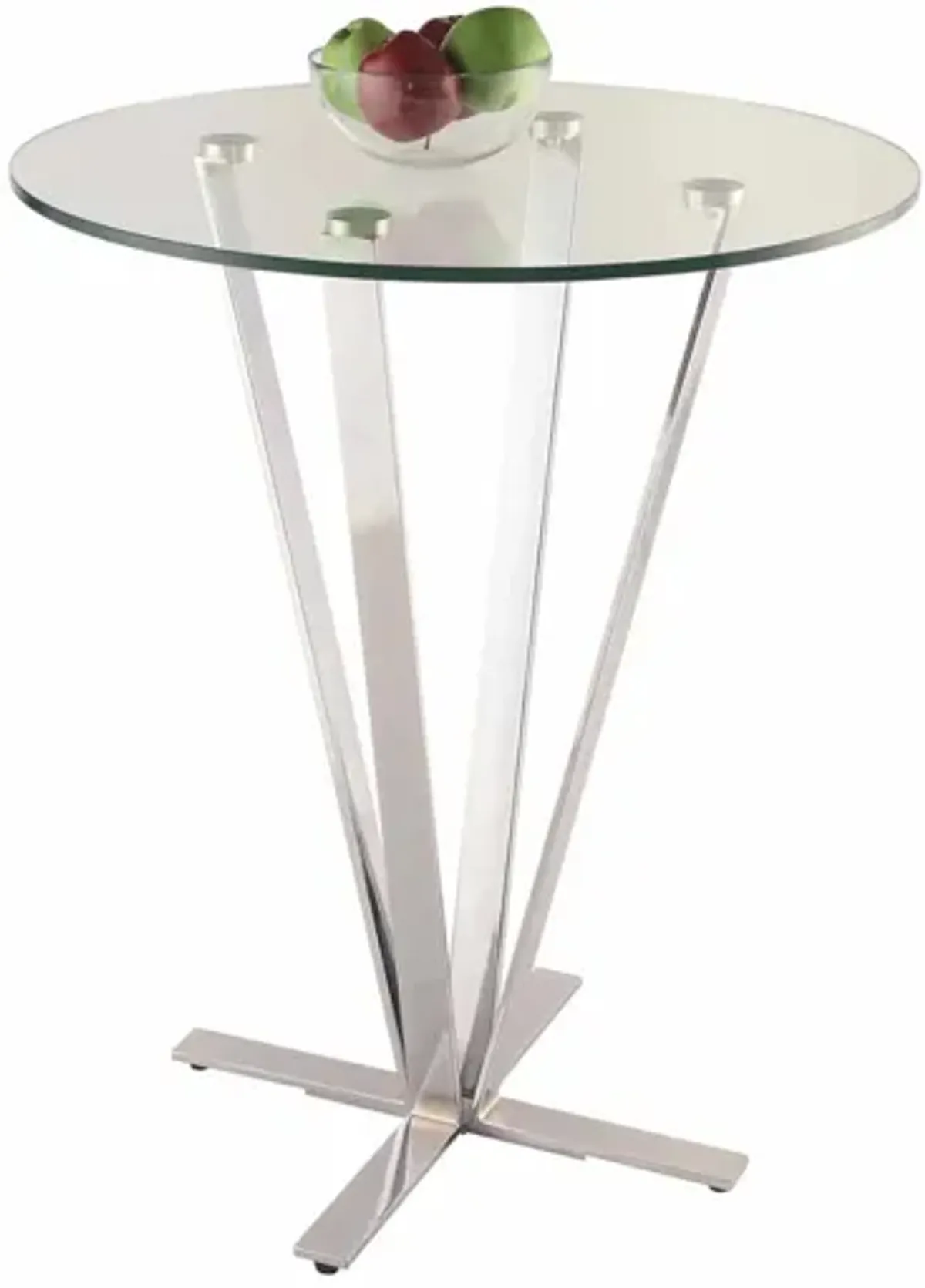 Cortlan Counter-Height Table in Silver by Chintaly Imports