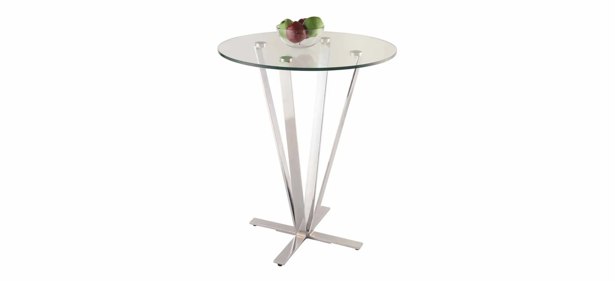 Cortlan Counter-Height Table in Silver by Chintaly Imports
