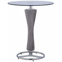 Daniella Bar Table in Silver by Chintaly Imports