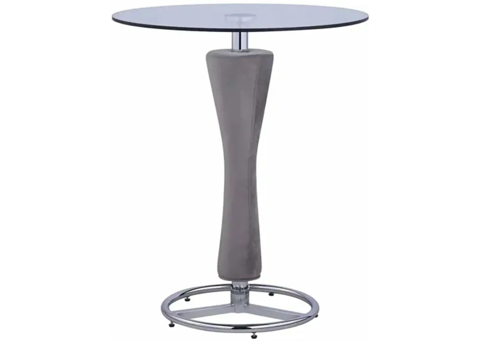 Daniella Bar Table in Silver by Chintaly Imports