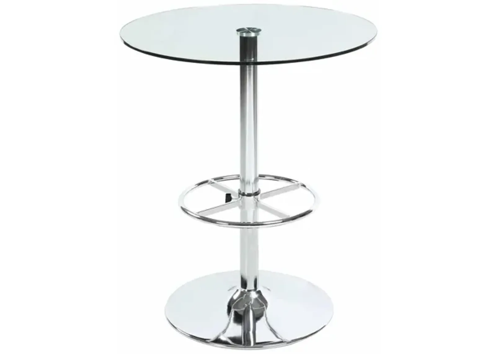 Levan Bar Table in Chrome by Chintaly Imports