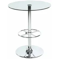 Levan Bar Table in Chrome by Chintaly Imports