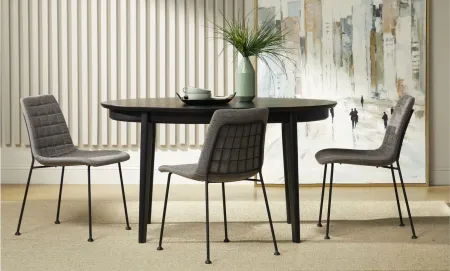 Atle Oval Table in Black by EuroStyle