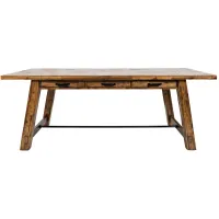 Cannon Valley Trestle Dining Table in Brown / Distressed Medium Brown by Jofran