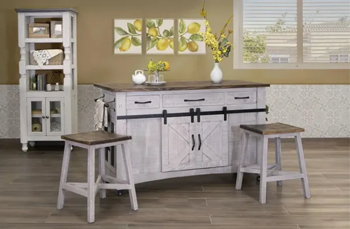 Pueblo 3 Drawers and 6 Doors Kitchen Island