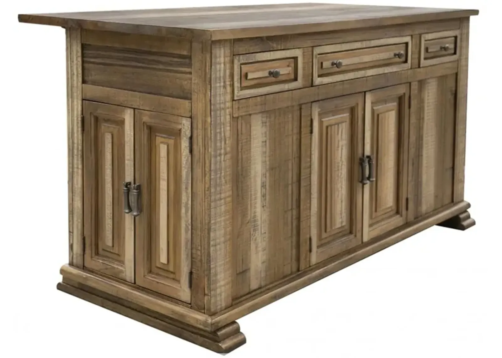 Marquez 3 Drawer and 6 Doors Kitchen Island in Brown by International Furniture Direct