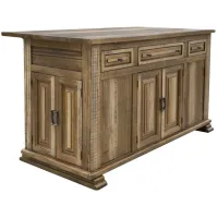 Marquez 3 Drawer and 6 Doors Kitchen Island in Brown by International Furniture Direct