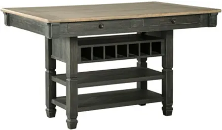 Vail Counter-Height Dining Table w/ Storage in Black/Gray by Ashley Furniture