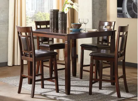 Brownell 5-pc. Counter-Height Dining Set in Brown / Brown by Ashley Furniture