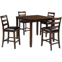 Baxter 5-pc. Counter-Height Dining Set in Burnished Brown / Brown by Ashley Furniture