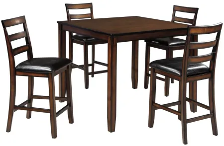 Baxter 5-pc. Counter-Height Dining Set in Burnished Brown / Brown by Ashley Furniture