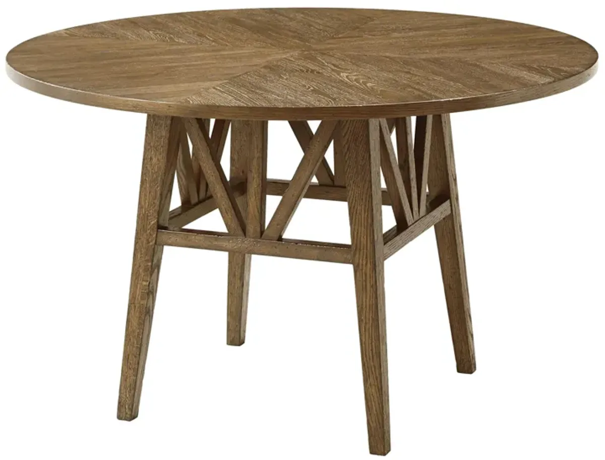 Nova Round Dining Table in Dawn by Theodore Alexander