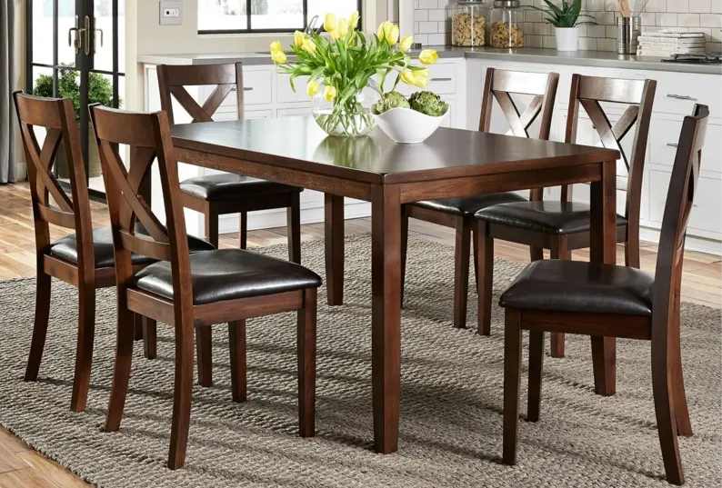 Thornton 7-pc.Dining Set in Medium Brown by Liberty Furniture