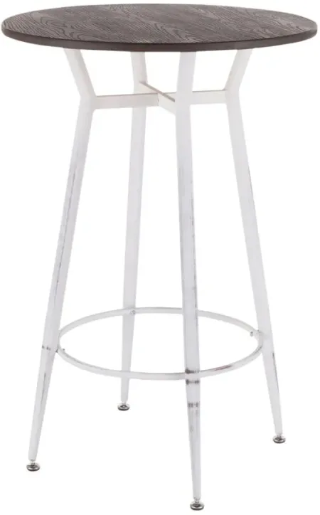Clara Round Bar Table in White by Lumisource
