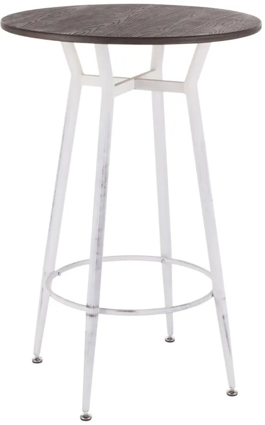 Clara Round Bar Table in White by Lumisource