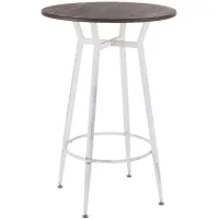 Clara Round Bar Table in White by Lumisource