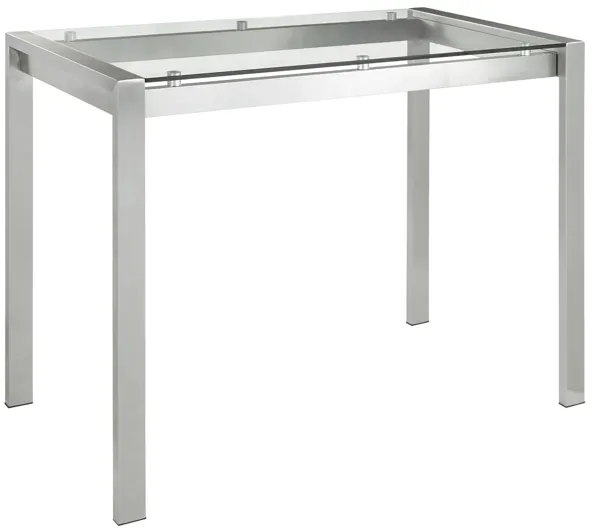 Fuji Counter Table in Stainless Steel by Lumisource