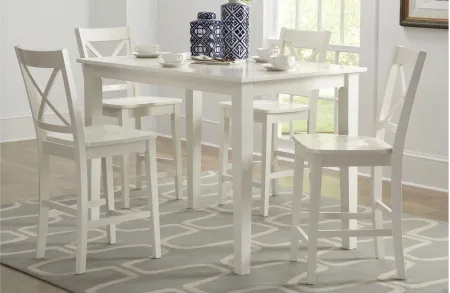 Simplicity Counter-Height Dining Table in Paperwhite by Jofran