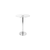 Spokane Adjustable-Height Bar Table in Clear by Lumisource