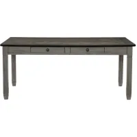 Lark Dining Room Table in 2-Tone Finish (Coffee and Antique Gray) by Homelegance