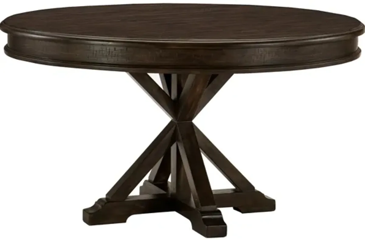 Larkin Dining Round Table in Driftwood Charcoal by Bellanest