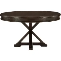 Verano Dining Room Round Table in Driftwood Charcoal by Homelegance