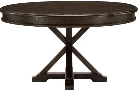 Larkin Dining Room Round Table in Driftwood Charcoal by Homelegance