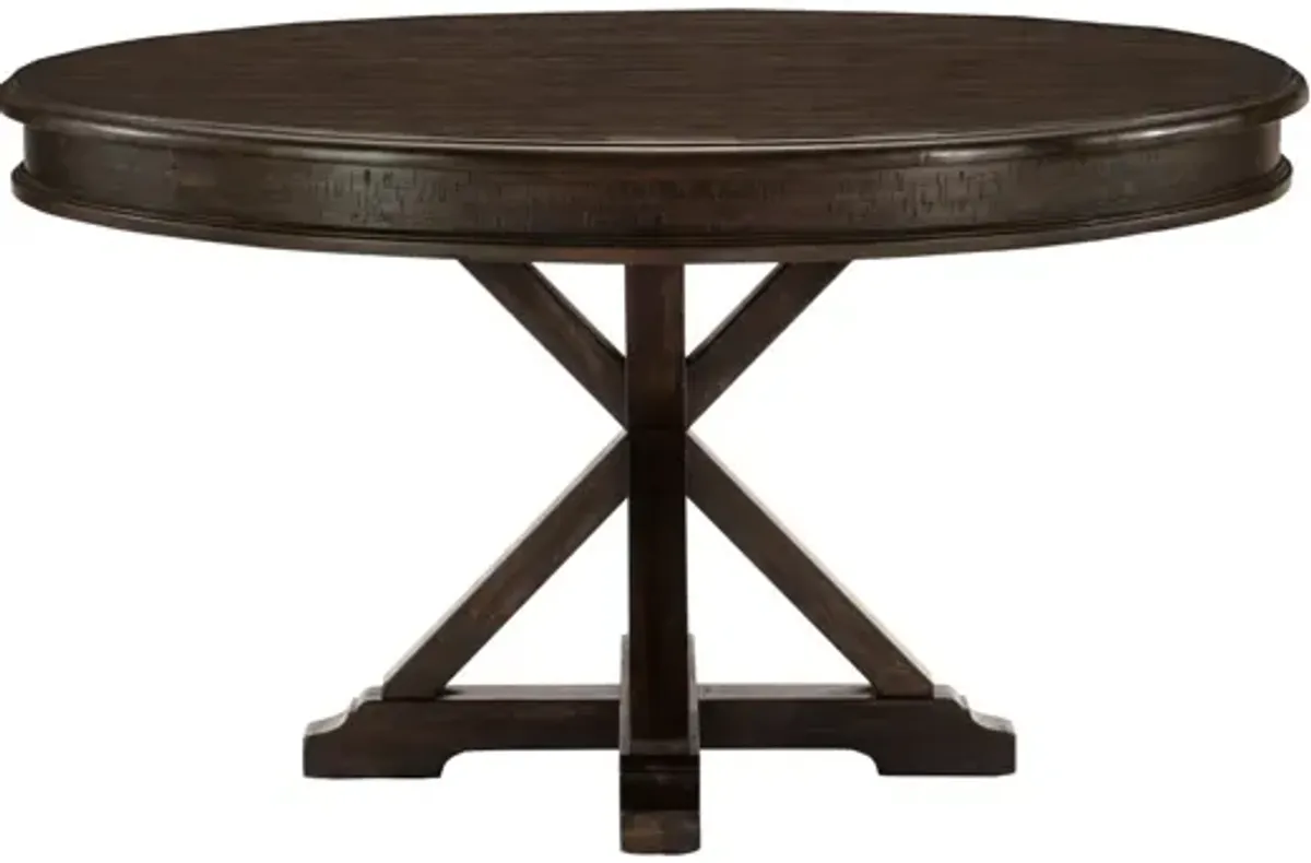 Larkin Dining Round Table in Driftwood Charcoal by Bellanest