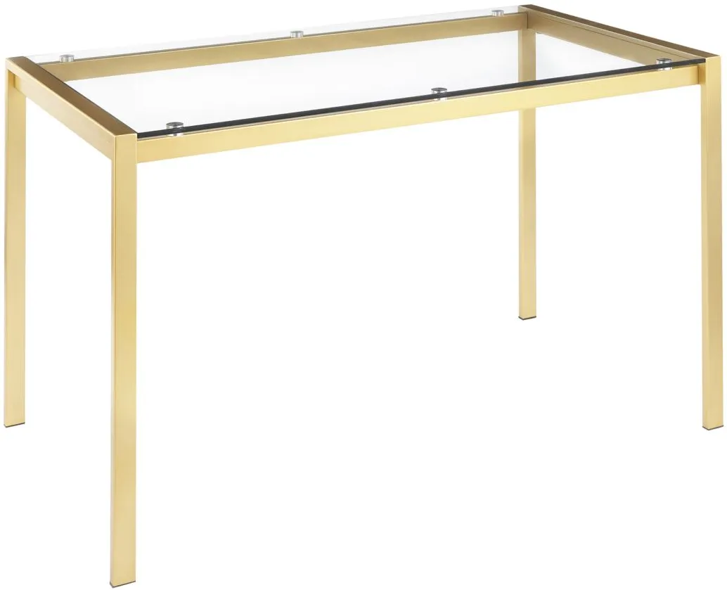 Fuji Dinette Table in Gold by Lumisource