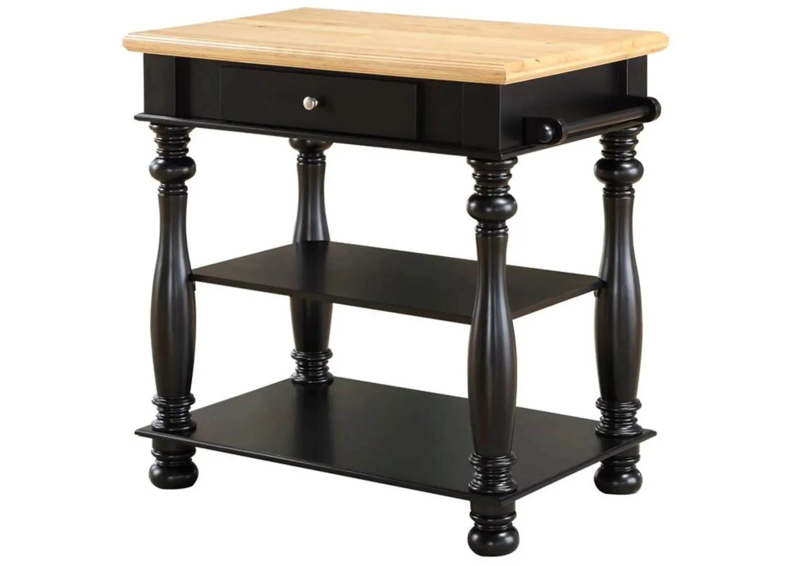 Avondale Kitchen Island in Black by Bernards Furniture Group