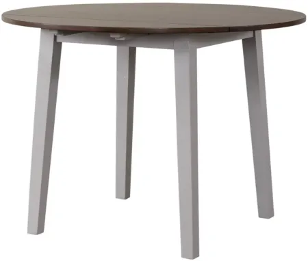 Thornton 3-Pc Drop Leaf Dining Set in Gray Finish w/ Russet Tops by Liberty Furniture