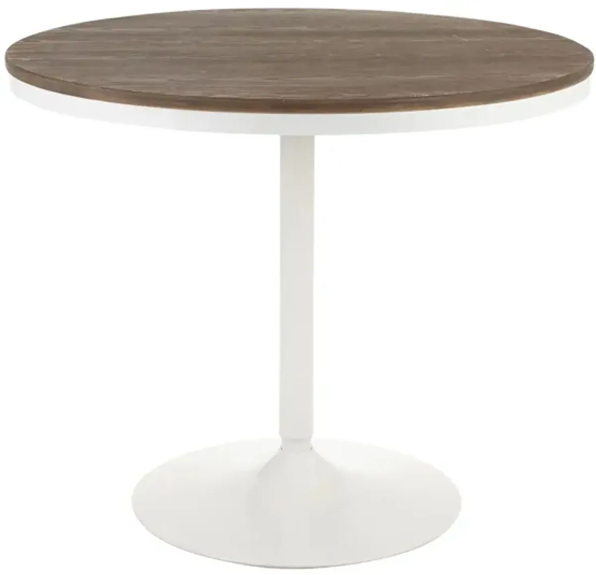 Dakota Dining Table in White by Lumisource